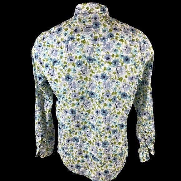 John Lennon Button Up Shirt XL Floral Pattern Shirt Long Sleeve T250 - Picture 7 of 11